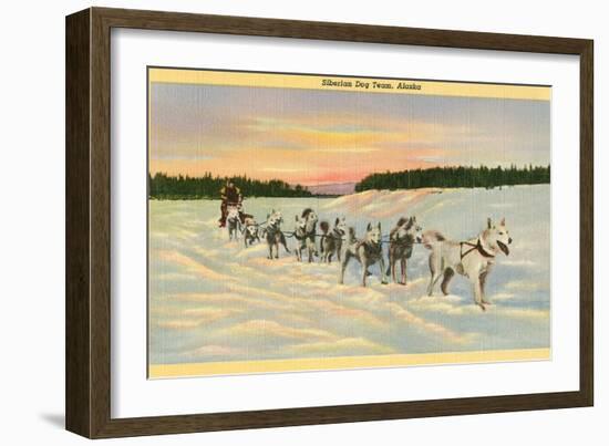 Siberian Dog Team, Alaska-null-Framed Art Print