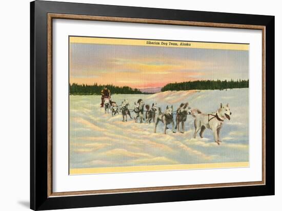 Siberian Dog Team, Alaska-null-Framed Art Print