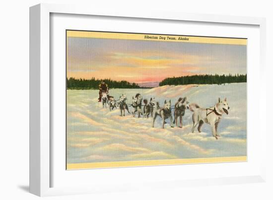 Siberian Dog Team, Alaska-null-Framed Art Print