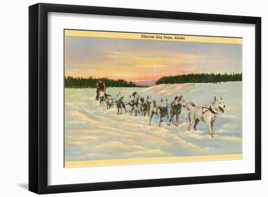 Siberian Dog Team, Alaska-null-Framed Premium Giclee Print