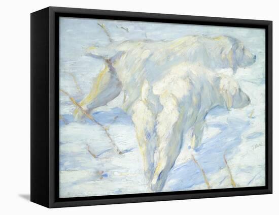 Siberian Dogs in the Snow, 1909-10-Franz Marc-Framed Premier Image Canvas