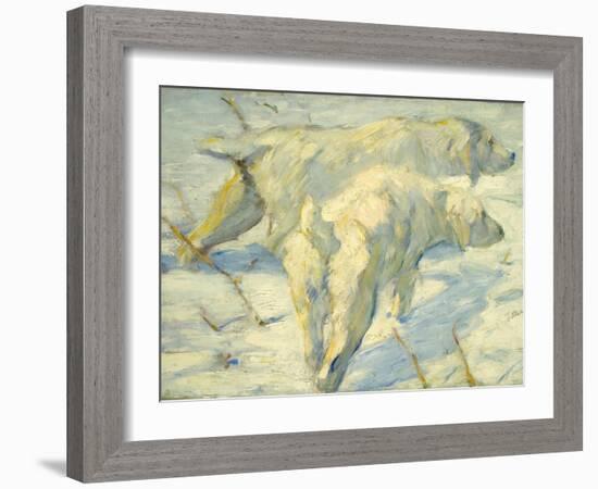 Siberian Dogs in the Snow-Franz Marc-Framed Giclee Print