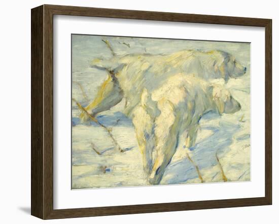 Siberian Dogs in the Snow-Franz Marc-Framed Giclee Print