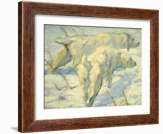 Siberian Dogs in the Snow-Franz Marc-Framed Giclee Print