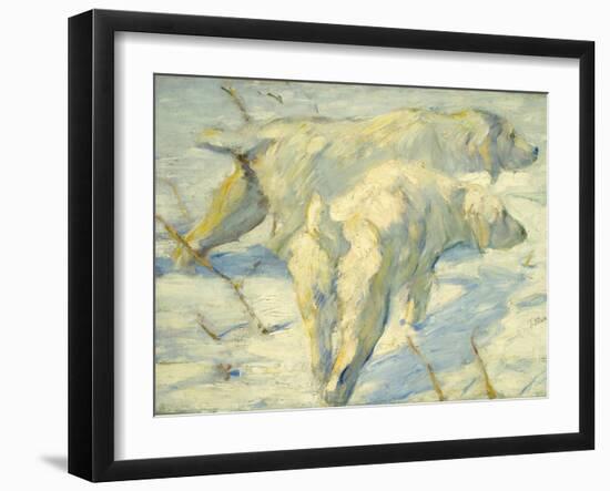 Siberian Dogs in the Snow-Franz Marc-Framed Giclee Print