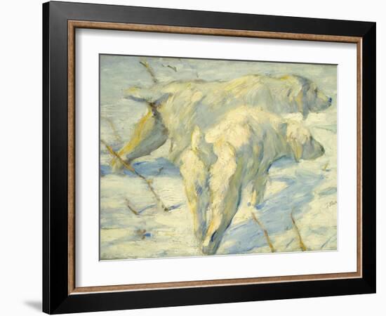 Siberian Dogs in the Snow-Franz Marc-Framed Giclee Print