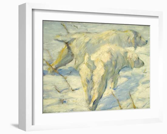 Siberian Dogs in the Snow-Franz Marc-Framed Giclee Print