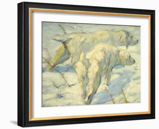 Siberian Dogs in the Snow-Franz Marc-Framed Giclee Print