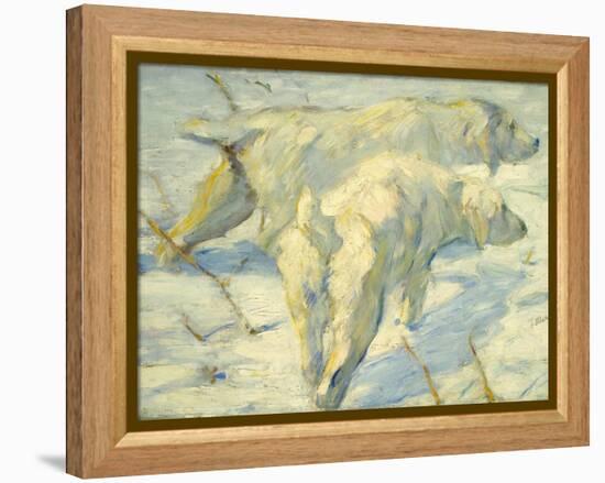 Siberian Dogs in the Snow-Franz Marc-Framed Premier Image Canvas