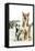 Siberian Husky Puppy Looking Up at Siberian-null-Framed Premier Image Canvas