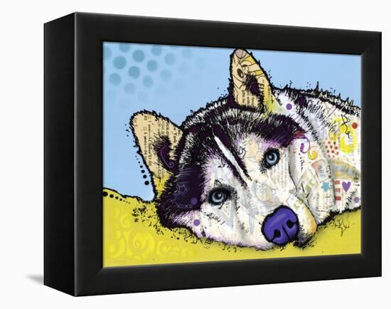 Siberian Husky-Dean Russo-Framed Premier Image Canvas