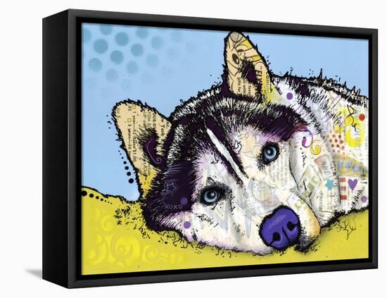 Siberian Husky-Dean Russo-Framed Premier Image Canvas