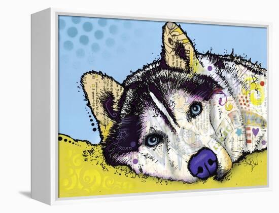 Siberian Husky-Dean Russo-Framed Premier Image Canvas