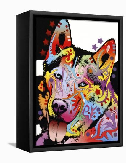 Siberian Husky-Dean Russo-Framed Premier Image Canvas