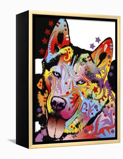 Siberian Husky-Dean Russo-Framed Premier Image Canvas