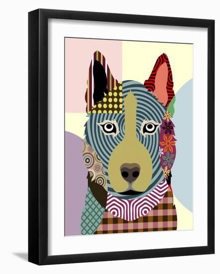Siberian Husky-Lanre Adefioye-Framed Giclee Print