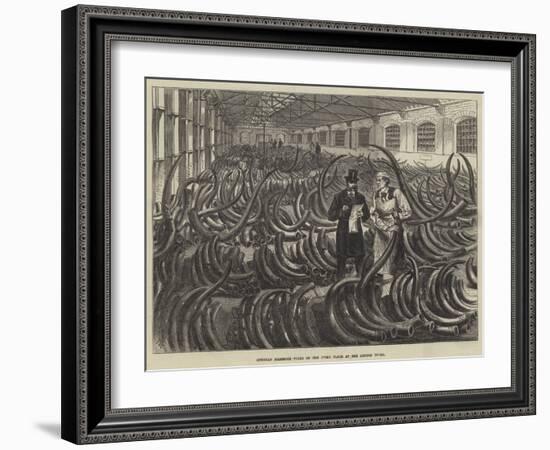 Siberian Mammoth Tusks on the Ivory Floor at the London Docks-Melton Prior-Framed Giclee Print