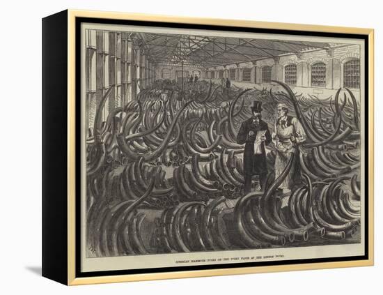 Siberian Mammoth Tusks on the Ivory Floor at the London Docks-Melton Prior-Framed Premier Image Canvas