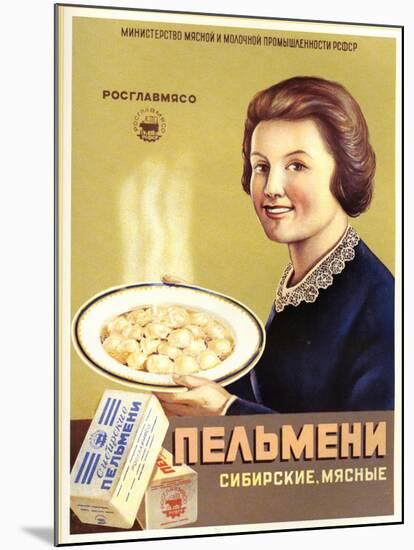 Siberian Meat - Pelmeni - Meat Stuffed in Pastry-null-Mounted Art Print