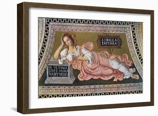 Sibyl of Eritrea, Engraving from Mosaic-Bernardino Pinturicchio-Framed Giclee Print