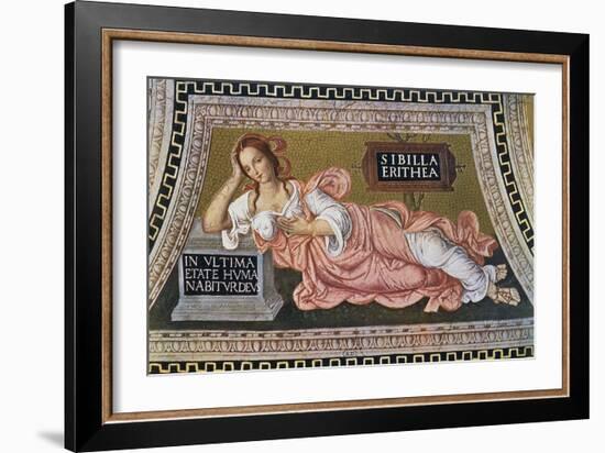 Sibyl of Eritrea, Engraving from Mosaic-Bernardino Pinturicchio-Framed Giclee Print