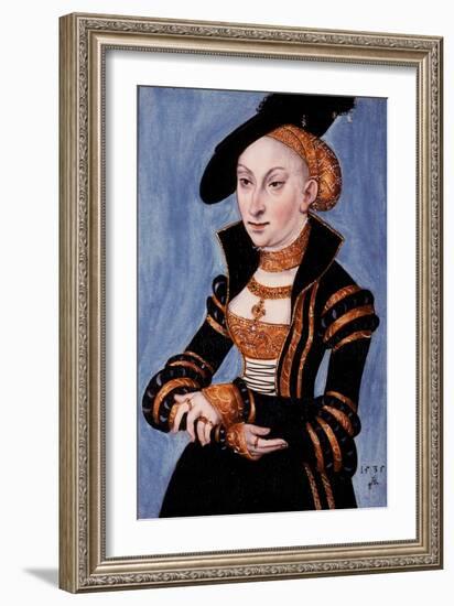 Sibylle, Electoral Princess of Saxony, 1535-Lucas Cranach the Elder-Framed Giclee Print
