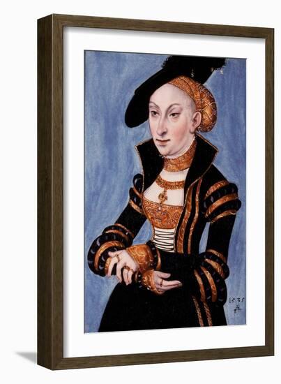 Sibylle, Electoral Princess of Saxony, 1535-Lucas Cranach the Elder-Framed Giclee Print