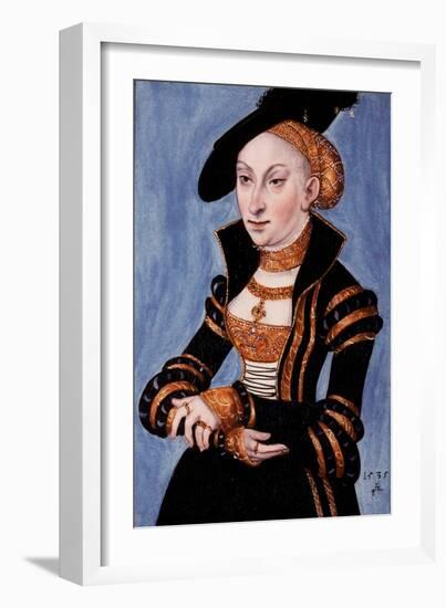 Sibylle, Electoral Princess of Saxony, 1535-Lucas Cranach the Elder-Framed Giclee Print