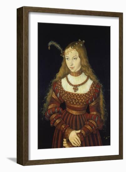 Sibylle Von Cleve as the Bride of Prince Johann Friedrich Von Sachsen-Weimar-Lucas Cranach the Elder-Framed Giclee Print