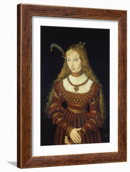 Sibylle Von Cleve as the Bride of Prince Johann Friedrich Von Sachsen-Weimar-Lucas Cranach the Elder-Framed Giclee Print