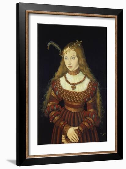 Sibylle Von Cleve as the Bride of Prince Johann Friedrich Von Sachsen-Weimar-Lucas Cranach the Elder-Framed Giclee Print