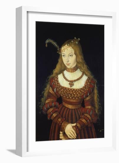 Sibylle Von Cleve as the Bride of Prince Johann Friedrich Von Sachsen-Weimar-Lucas Cranach the Elder-Framed Giclee Print