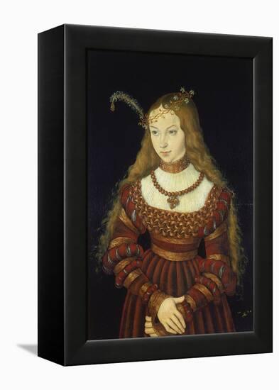 Sibylle Von Cleve as the Bride of Prince Johann Friedrich Von Sachsen-Weimar-Lucas Cranach the Elder-Framed Premier Image Canvas