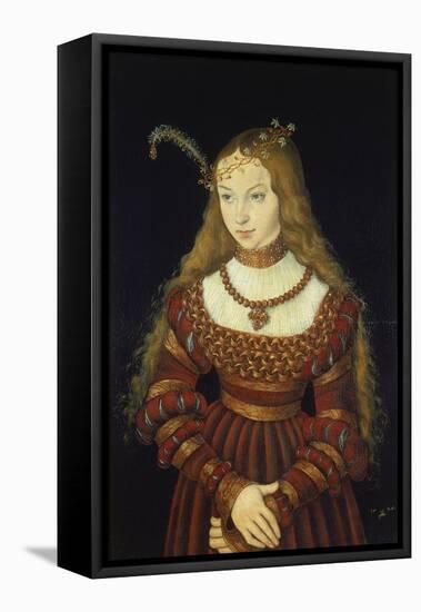 Sibylle Von Cleve as the Bride of Prince Johann Friedrich Von Sachsen-Weimar-Lucas Cranach the Elder-Framed Premier Image Canvas