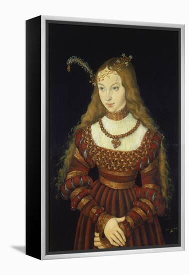 Sibylle Von Cleve as the Bride of Prince Johann Friedrich Von Sachsen-Weimar-Lucas Cranach the Elder-Framed Premier Image Canvas