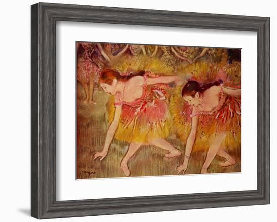 Sich Verbeugende Tanzerinnen Ballerina-Edgar Degas-Framed Art Print