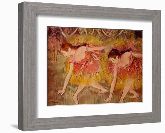 Sich Verbeugende Tanzerinnen Ballerina-Edgar Degas-Framed Art Print