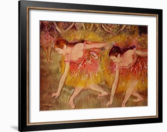 Sich Verbeugende Tanzerinnen Ballerina-Edgar Degas-Framed Art Print