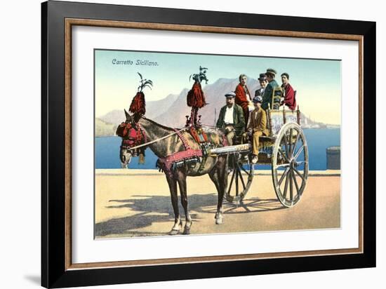 Sicilian Cart and Horse-null-Framed Art Print