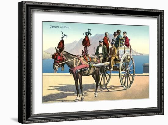 Sicilian Cart and Horse-null-Framed Art Print