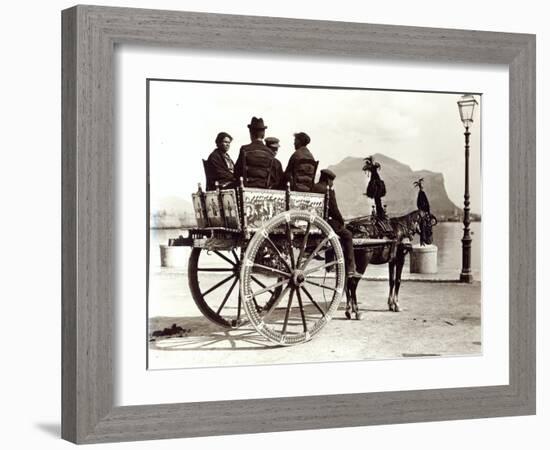 Sicilian Cart, from 'Life in Palermo'-Giacomo Brogi-Framed Photographic Print