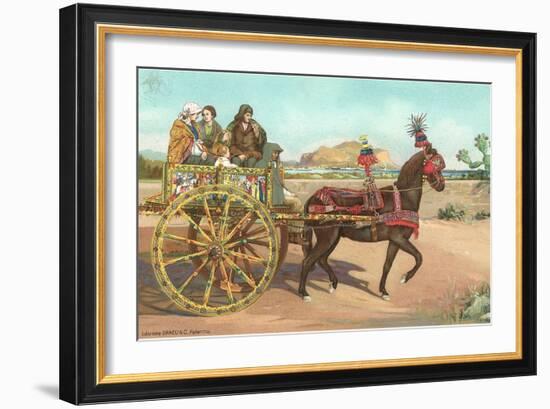 Sicilian Cart, Palermo, Italy-null-Framed Premium Giclee Print