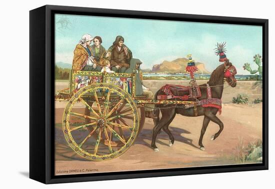 Sicilian Cart, Palermo, Italy-null-Framed Stretched Canvas