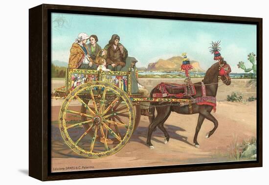 Sicilian Cart, Palermo, Italy-null-Framed Stretched Canvas