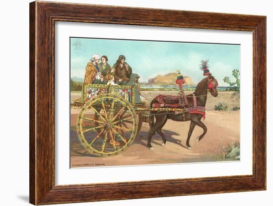 Sicilian Cart, Palermo, Italy-null-Framed Art Print