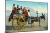 Sicilian Cart with Donkey, Italy-null-Mounted Art Print