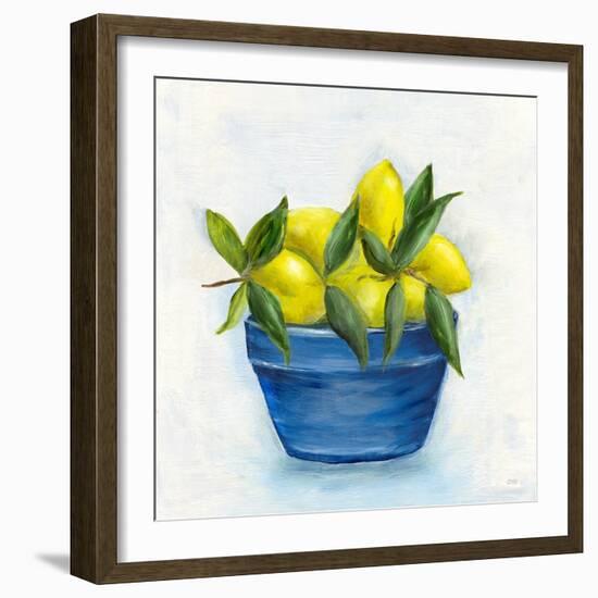 Sicilian Lemons II-Marilyn Dunlap-Framed Art Print