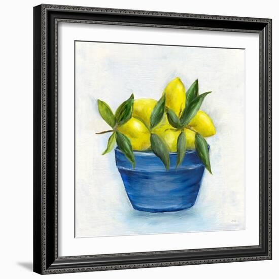 Sicilian Lemons II-Marilyn Dunlap-Framed Art Print