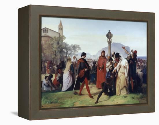 Sicilian Vespers: Easter Tuesday - the French Massacres by the Sicilians, March 31, 1282 (Oil on Ca-Francesco Hayez-Framed Premier Image Canvas