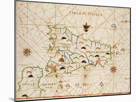 Sicily from Portolan Atlas Consisting of Six Charts-null-Mounted Giclee Print